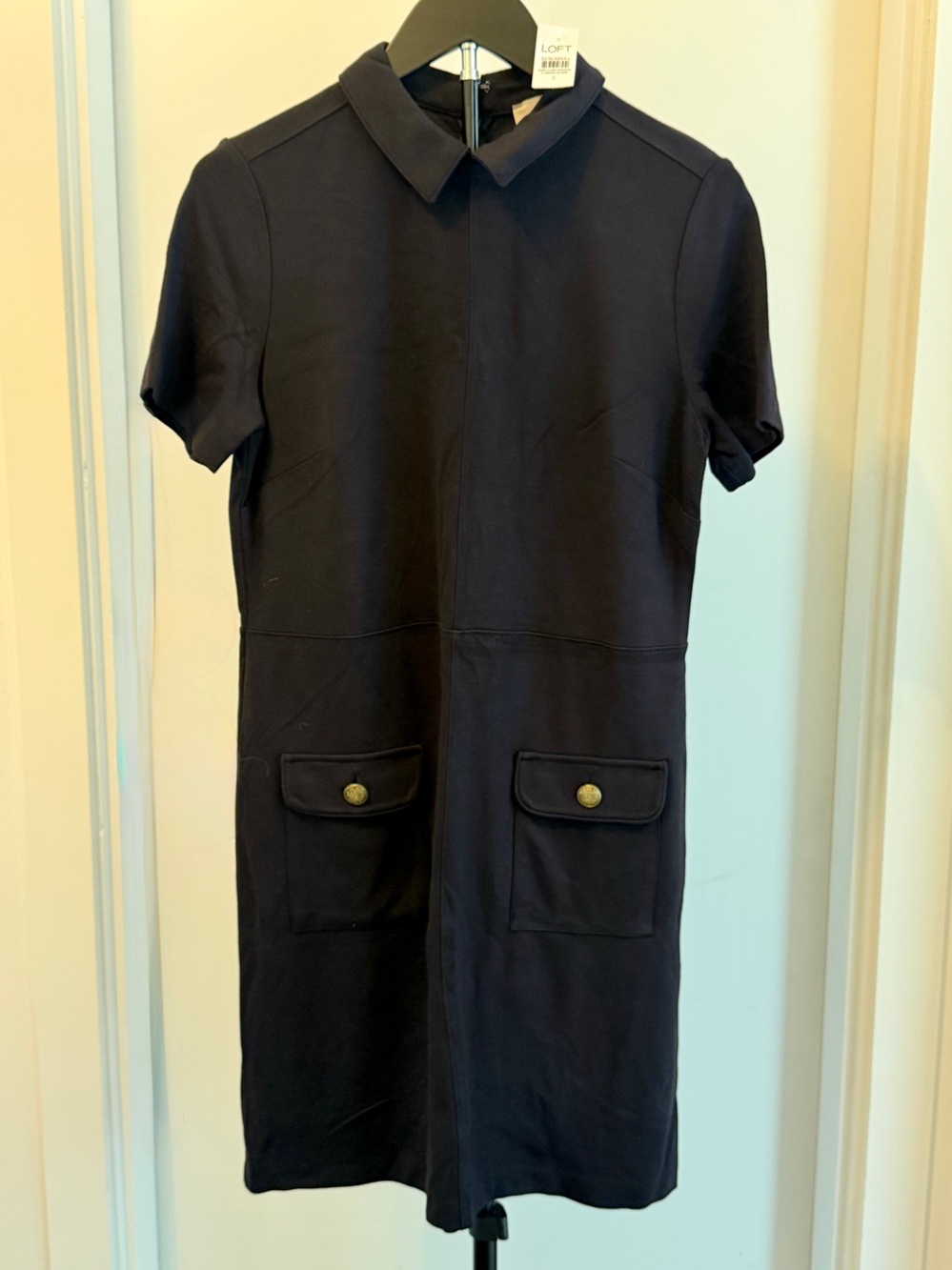 LOFT Black Dress with Pockets